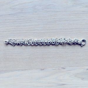 Beautiful vintage sterling silver statement bracelet